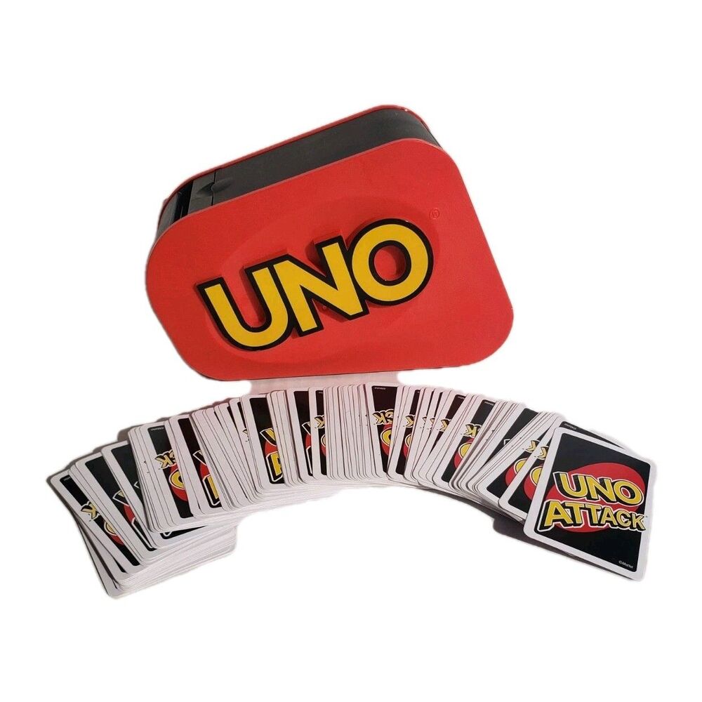 UNO Attack Electronic Card Shuffler Dispenser Red/Black Accessory & UNO Cards